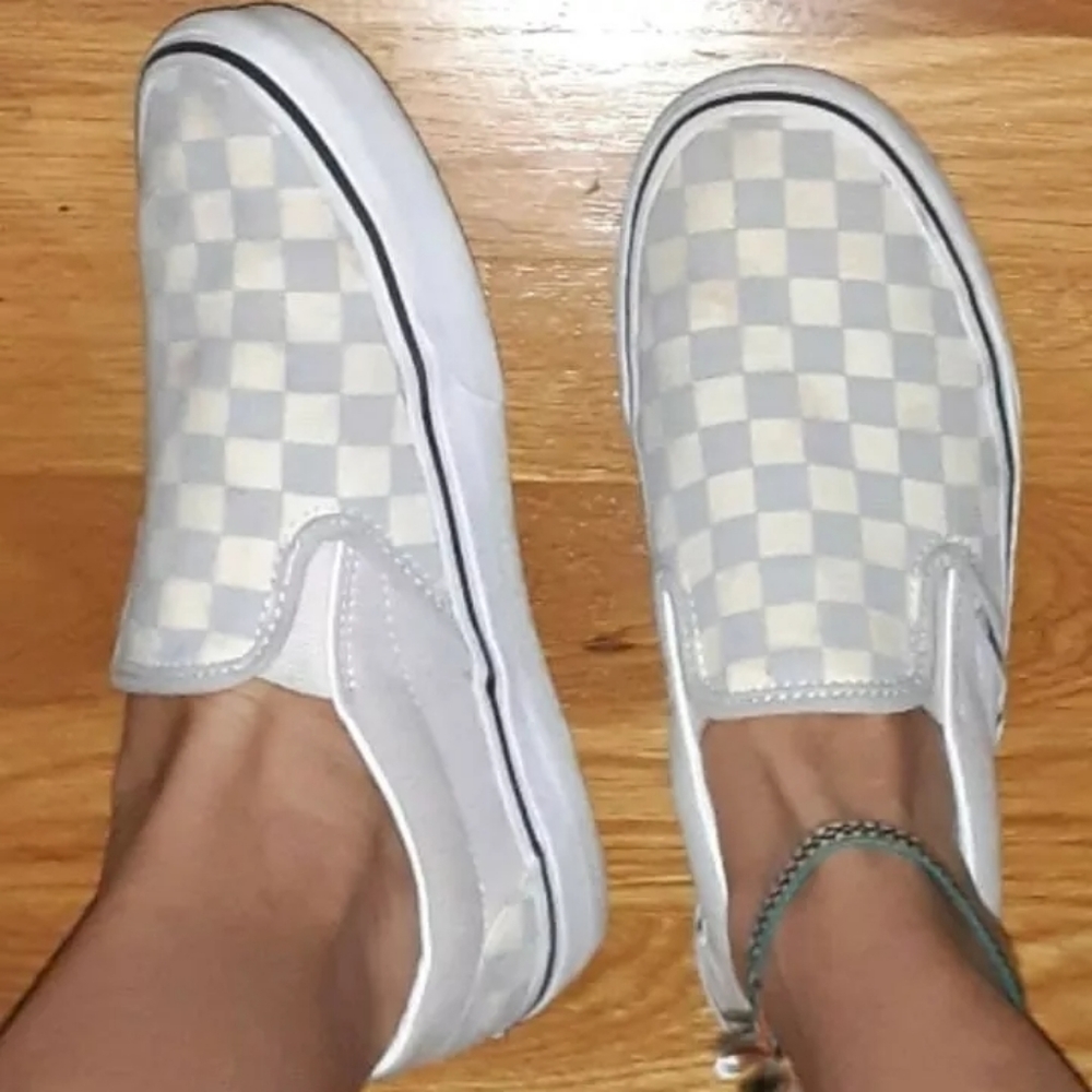 Blue/gray Vans!